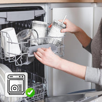 600ML stripe glass coffee cup