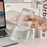 600ML stripe glass coffee cup